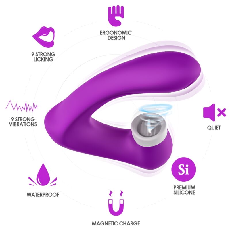 Armony - Secretkiss Leckt Vibrierenden Clit und Vibrator, Gebogen Lila