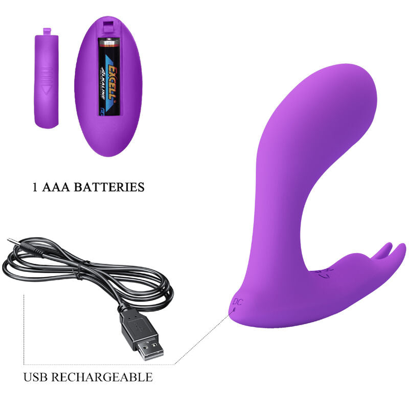 Pretty Love - Idabelle Vibration & Pulsation Fernbedienung Violett