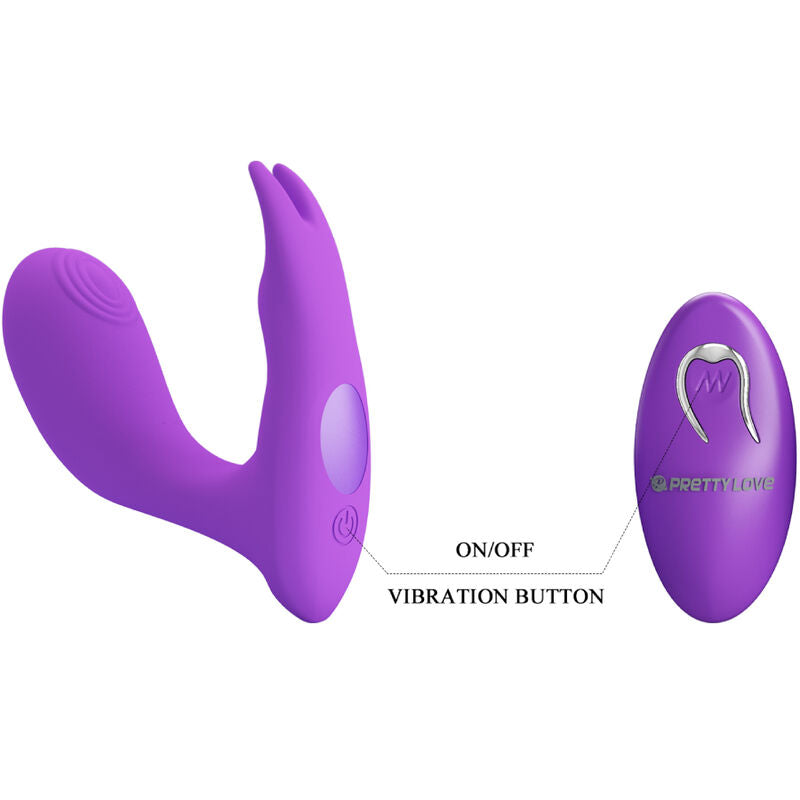 Pretty Love - Idabelle Vibration & Pulsation Fernbedienung Violett