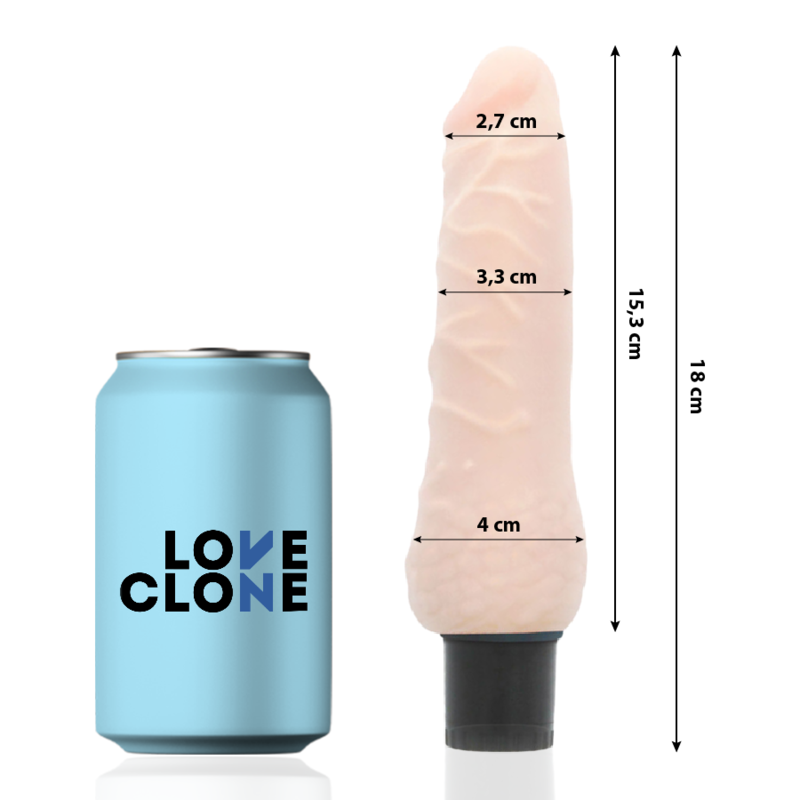 Loveclone - Sven Selbstschmierender Vibrator 18.5 cm-x-3.3 cm
