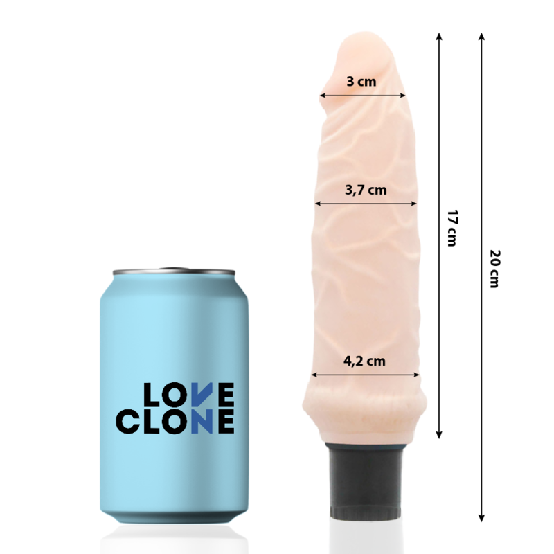 Loveclone - Ivar Selbstschmierender Vibrator 20 cm-x-3.7 cm