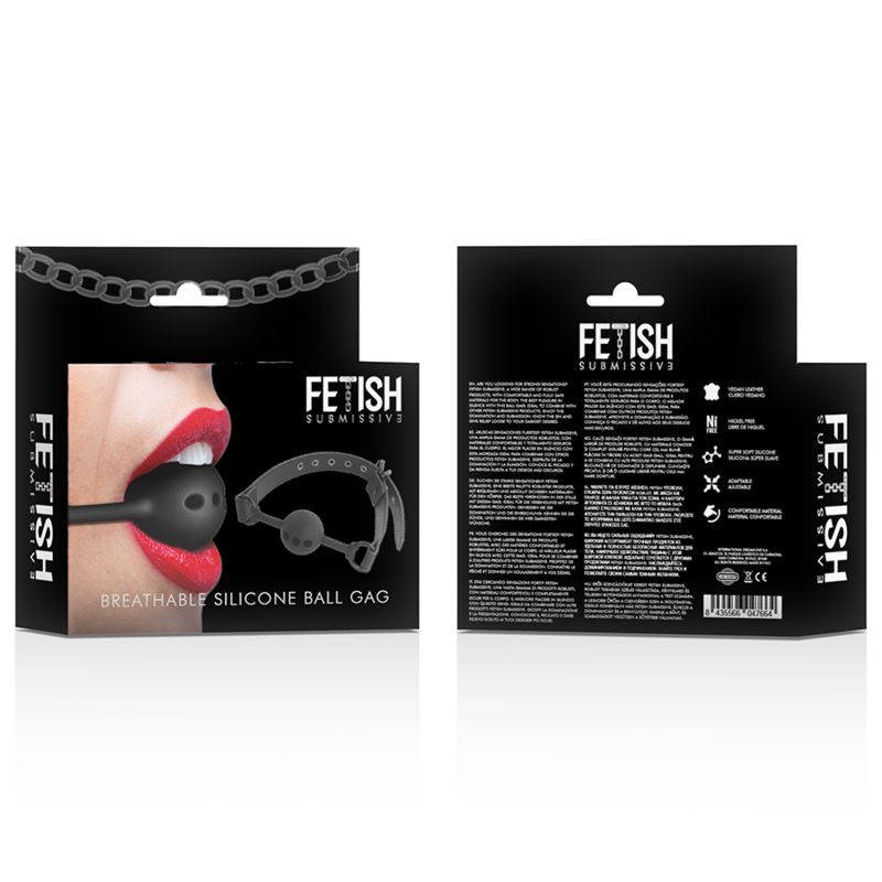 Fetish Submissive Bondage - Atmungsaktiver Ballknopf aus Silikon