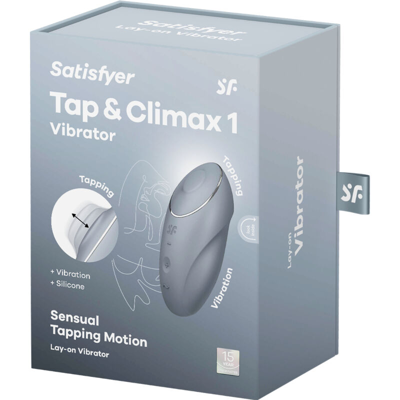 Satisfyer - Tap & Climax 1 Auflegvibrator Grau