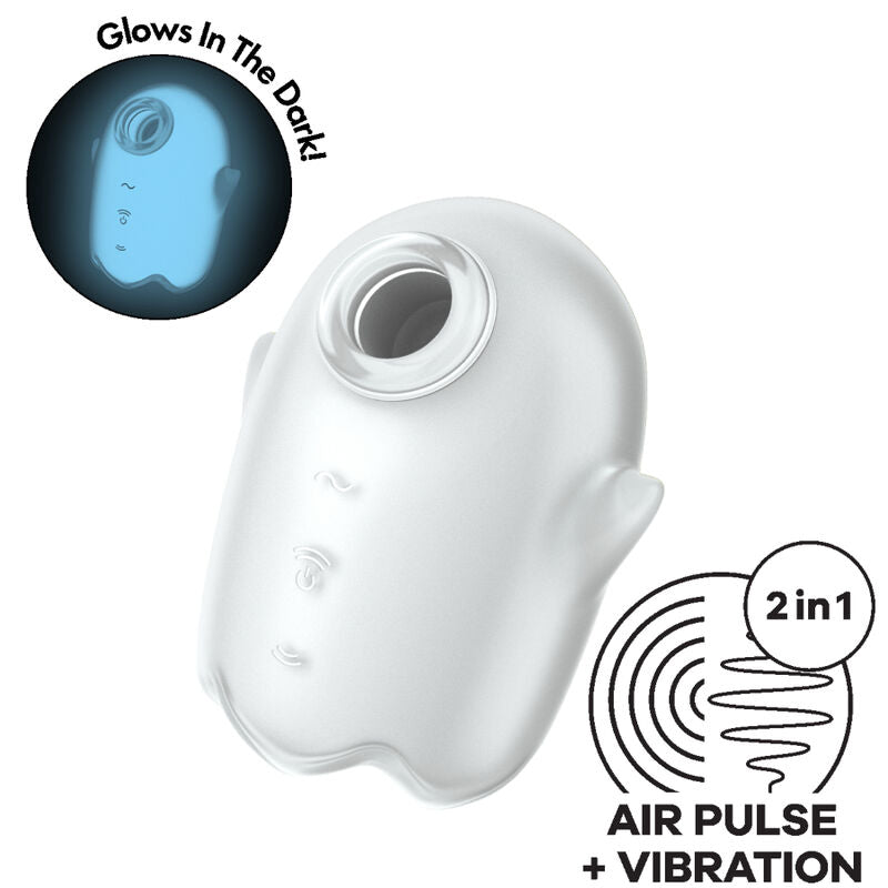 Satisfyer - Glowing Ghost Air Pulse & Vibrator Weiss