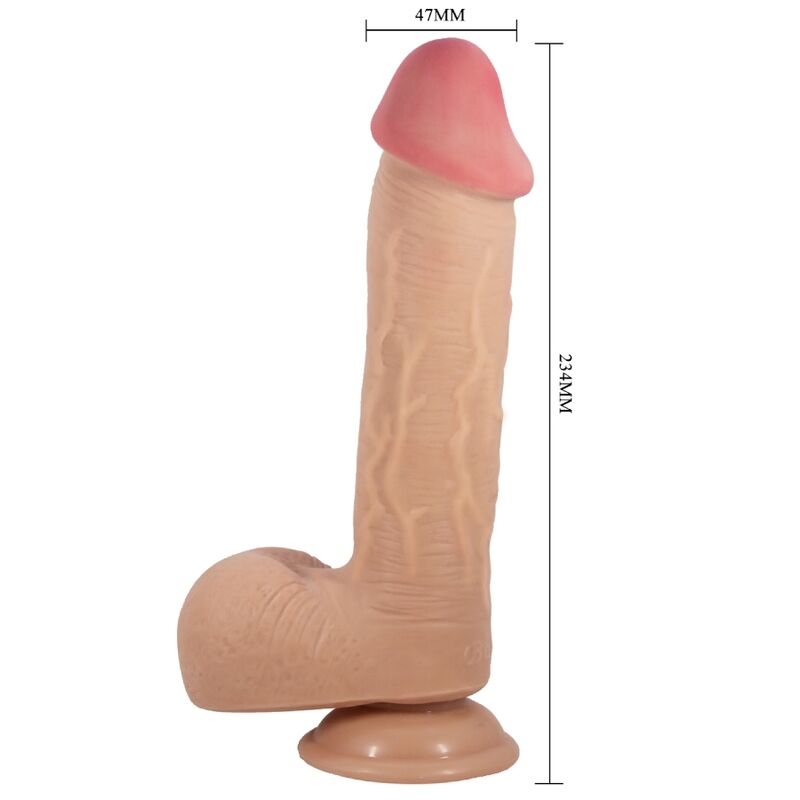 Pretty Love - Sliding Skin Series Realistischer Dildo mit Sliding Skin Saugnapfleisch 23,4 cm