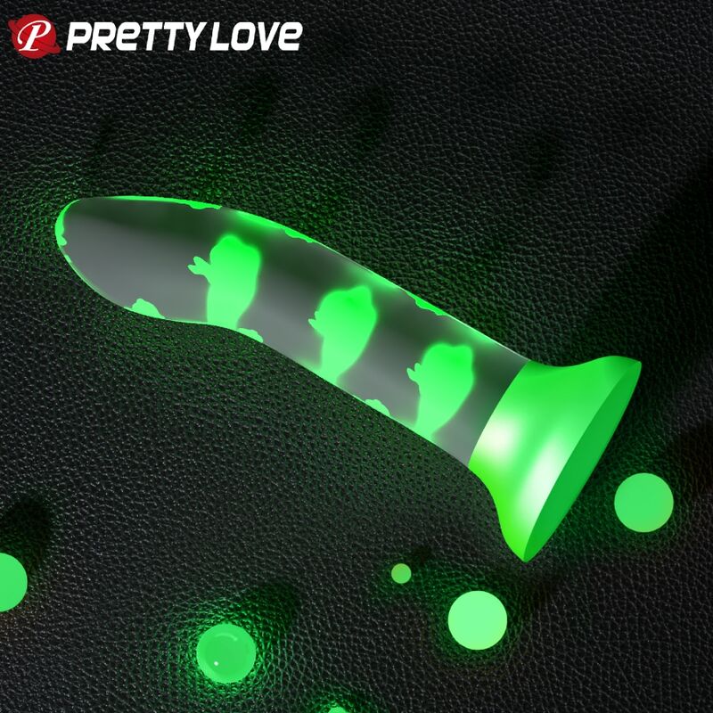 Pretty Love - Magischer Nacht-Dildo ohne Vibration Leuchtendes Grün