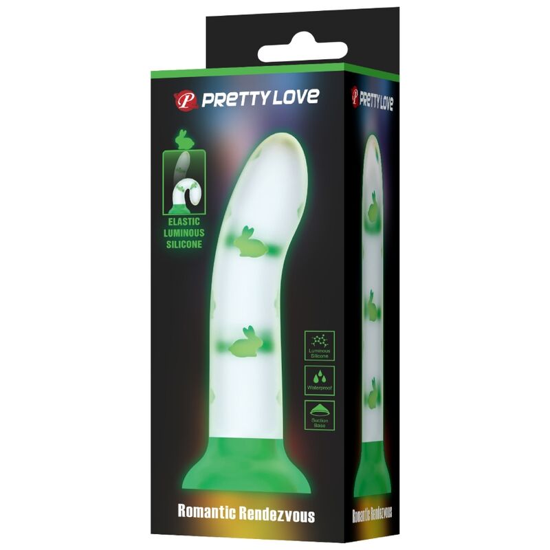 Pretty Love - Magischer Nacht-Dildo ohne Vibration Leuchtendes Grün