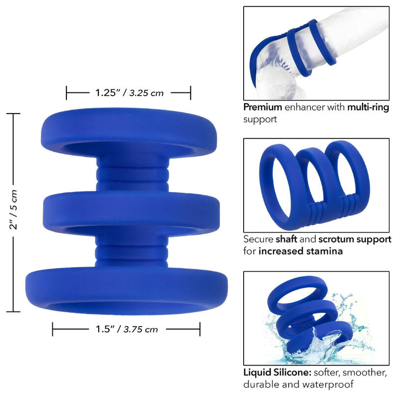 Calexotics - Admiral Dreifach-Cock-Cage Blau