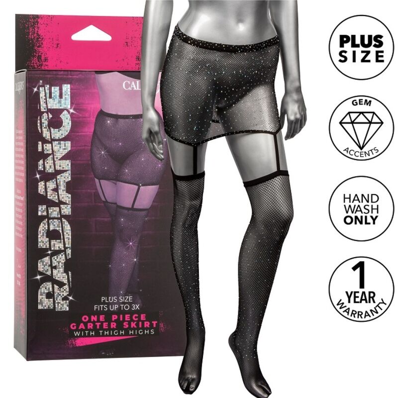 Calexotics - Radiance Garter-Rock, Oberschenkelhöhe, plus Grösse