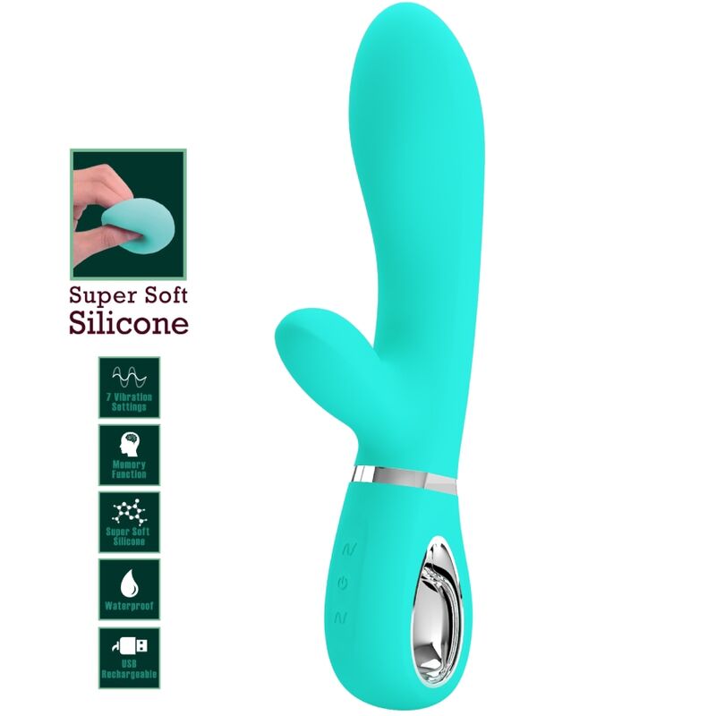 Pretty Love - Thomas Multifunktions-g-Spot-Vibrator Aqua Green
