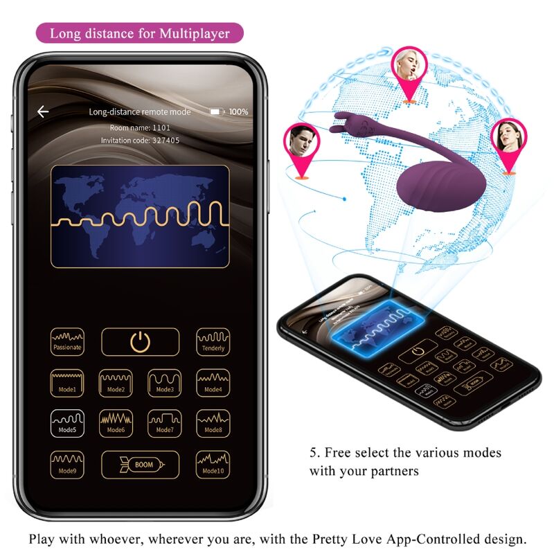 Pretty Love - Catalina Vibrator App Fernbedienung Lila