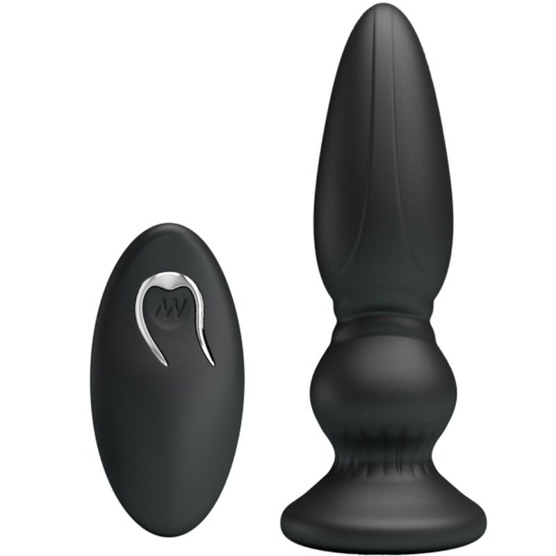 Mr Play - Leistungsstarker Vibrator mit Fernbedienung, Analstecker, Schwarz