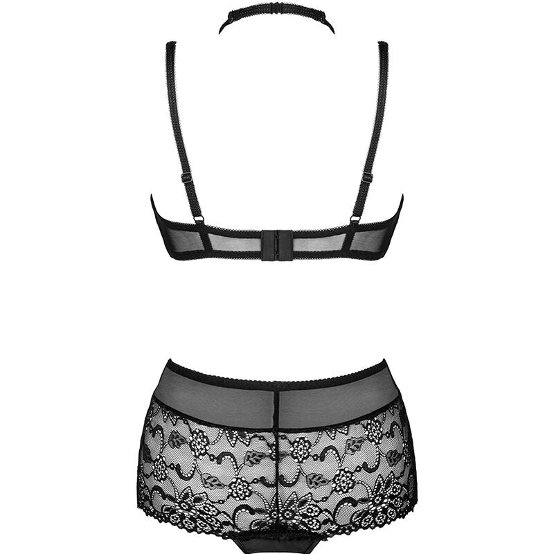 Livco Corsetti Fashion - Linera für die Senses Kollektion Bh + Panty Schwarz L/XL