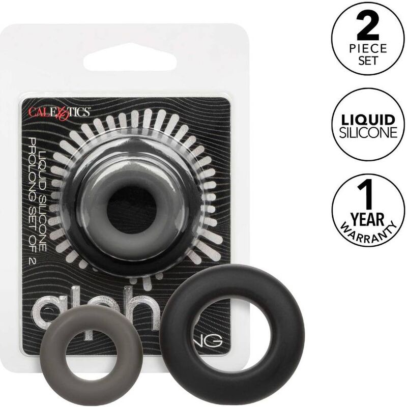 Calexotics - Alpha Prolong Set mit 2 Ringen Grau
