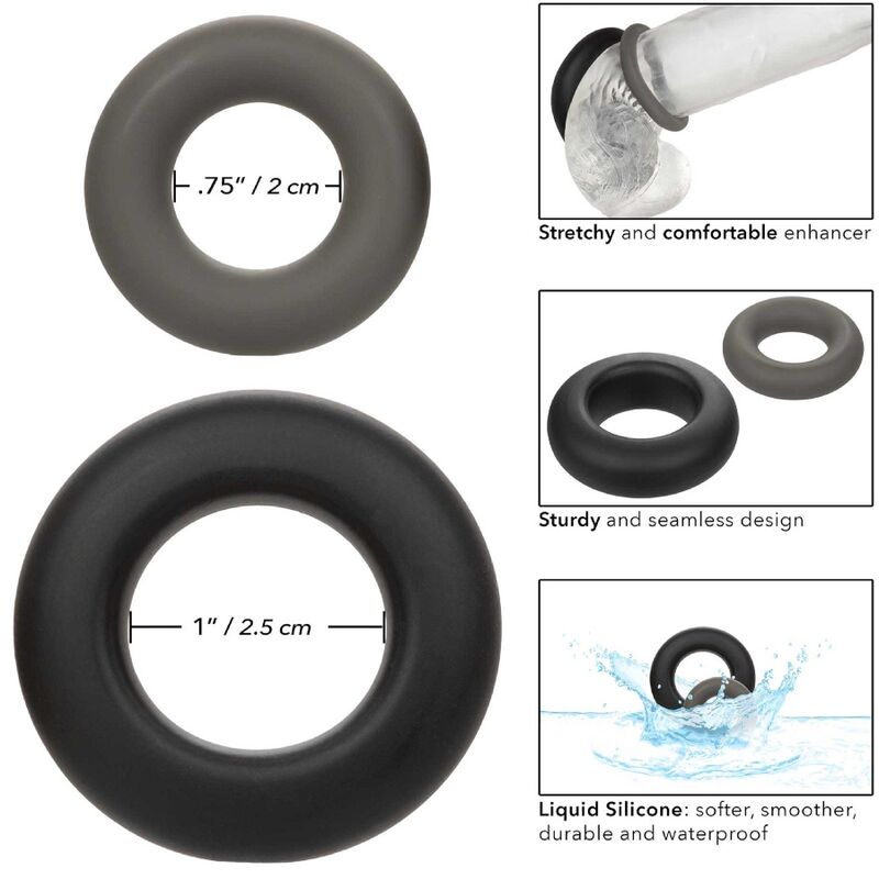 Calexotics - Alpha Prolong Set mit 2 Ringen Grau