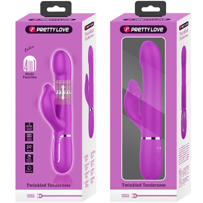 Pretty Love - Rabbit Vibrator Perlen Violet