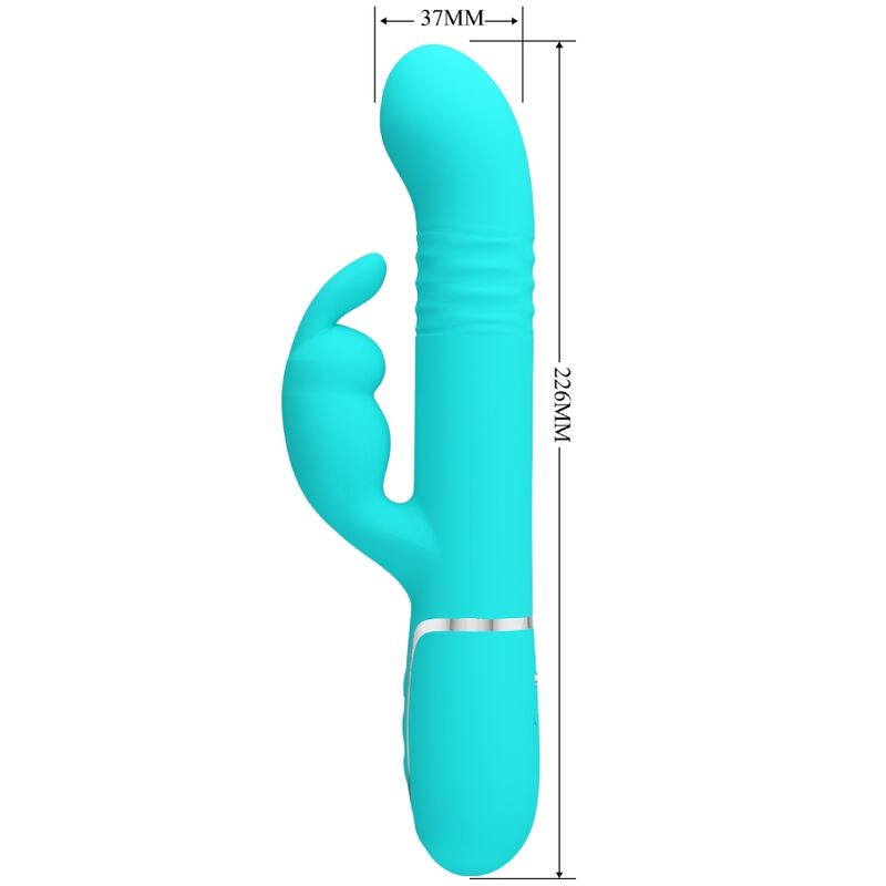 Pretty Love - Coale Rabbit Vibrator Perlen Aquagrün