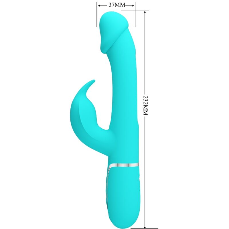Pretty Love - Dejon Rabbit Vibrator 3 in 1 Multifunktions-Aquagrün