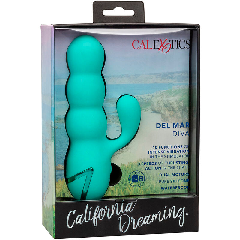 Calexotics - Del Mar Diva Vibrator Rabbir Aqua Grün von California Dreaming
