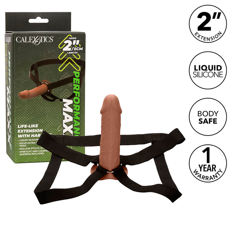 Calexotics - Performance Maxx Lebensechte Verlngerung mit Geschirr, Braun