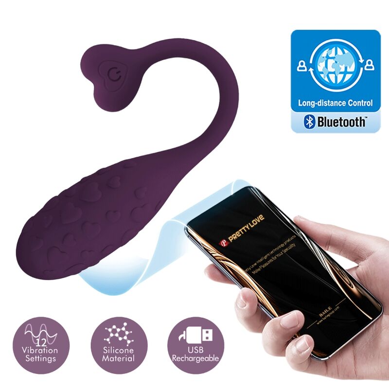 Pretty Love - Fisherman App-Gesteuertes Vibrierendes Ei Lila