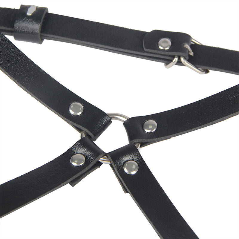 Subblime - Leder Taille und Bein Harness Schwarz Eine Grösse