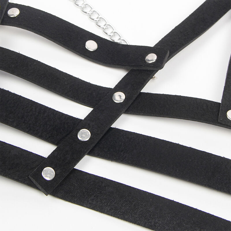 Subblime - Korsett Harness mit Kette Detail Eine Grösse