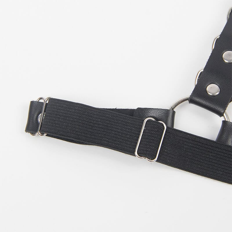 Subblime - Gürtel und Strumpfband mit Ringen und Kette Detail Eine Grösse