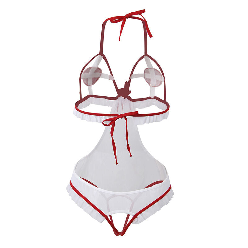 Subblime - Sexy Krankenschwesterkostüm mit Schrittfreiem Rmel L/XL