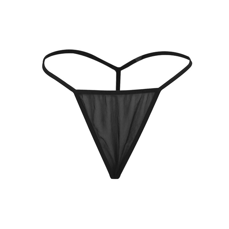 Subblime - Babydoll-Tüllstoff mit Spitze und Blumendetail Schwarz L/XL