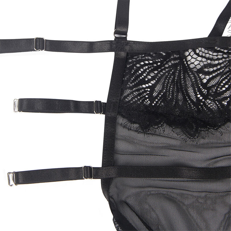 Subblime - Babydoll mit Verstellbaren Spitzentrgern Schwarz L/XL