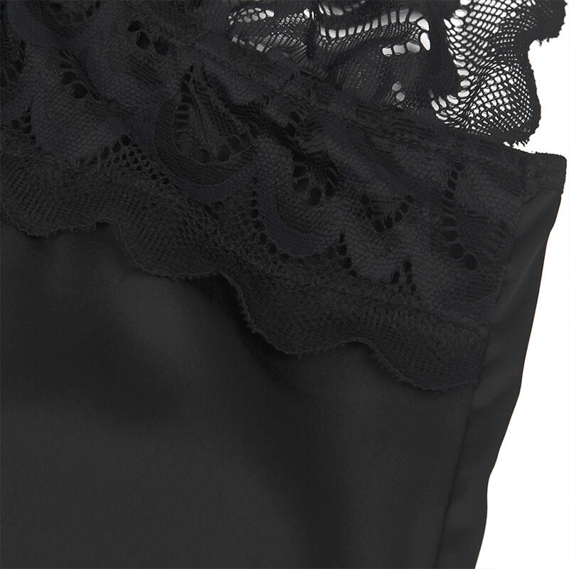 Subblime - Babydoll mit Blumenprint auf der Brust Schwarz S/M