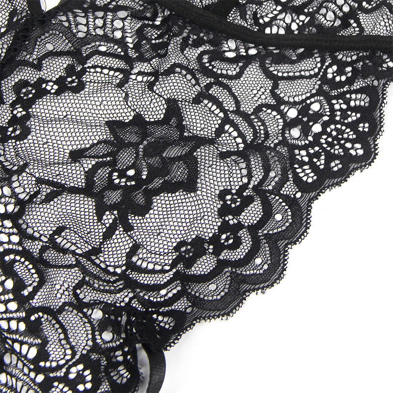 Subblime - Spitzenbody Polizeikostüm Schwarz L/XL