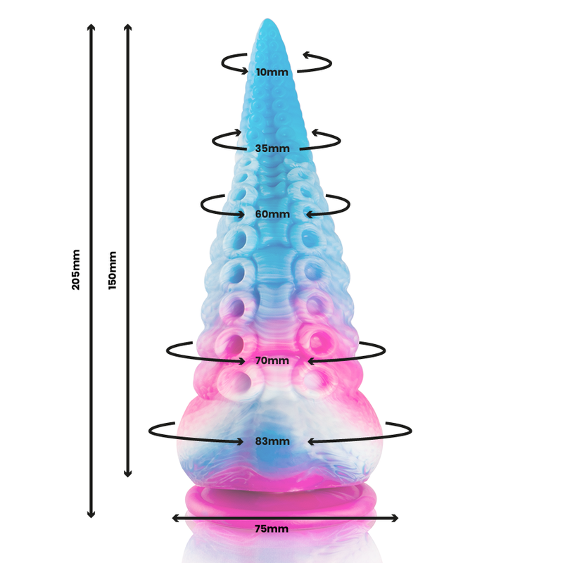 Epic - Phorcys Blauer Tentakel-Dildo, Grosse Grösse
