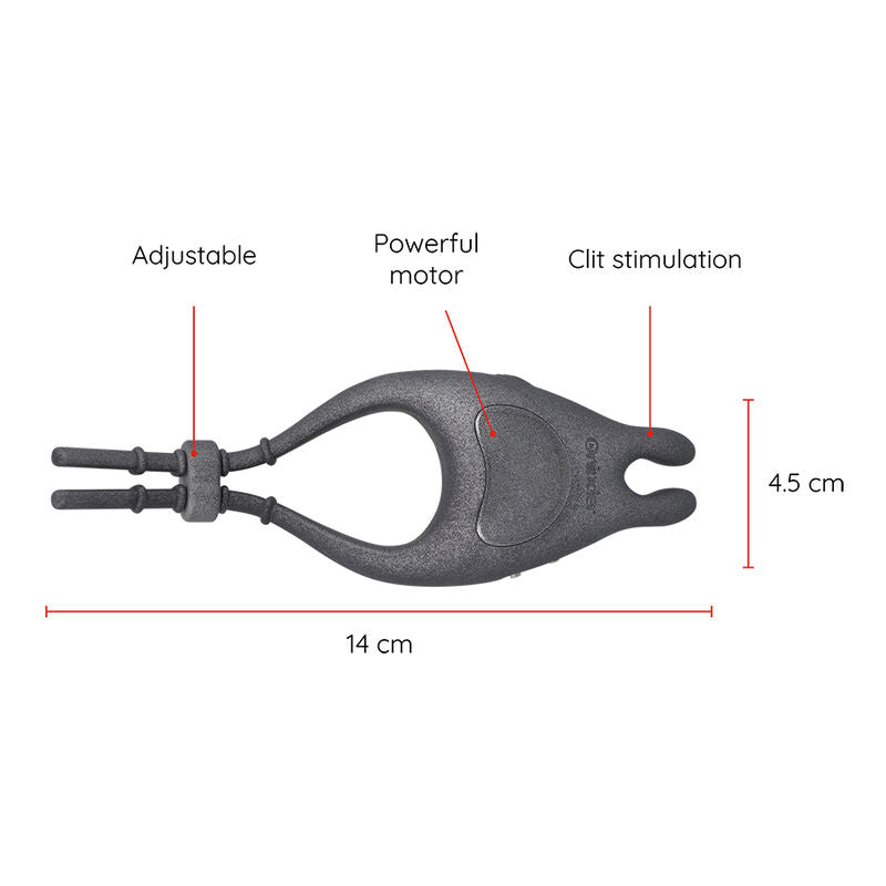 Oninder - Pampa Wiederaufladbarer Einstellbarer Vibratorring mit Klitorisstimulator 10 Geschwindigkeiten - Kostenlose App
