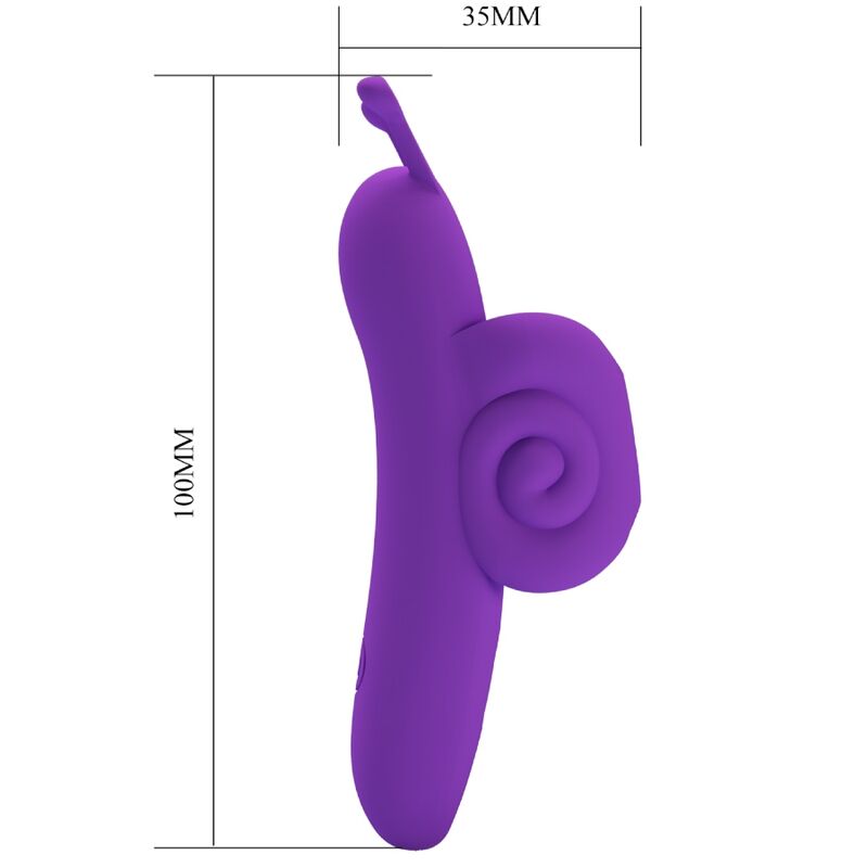 Pretty Love - Snail Leistungsstarker Lila Fingerstimulator