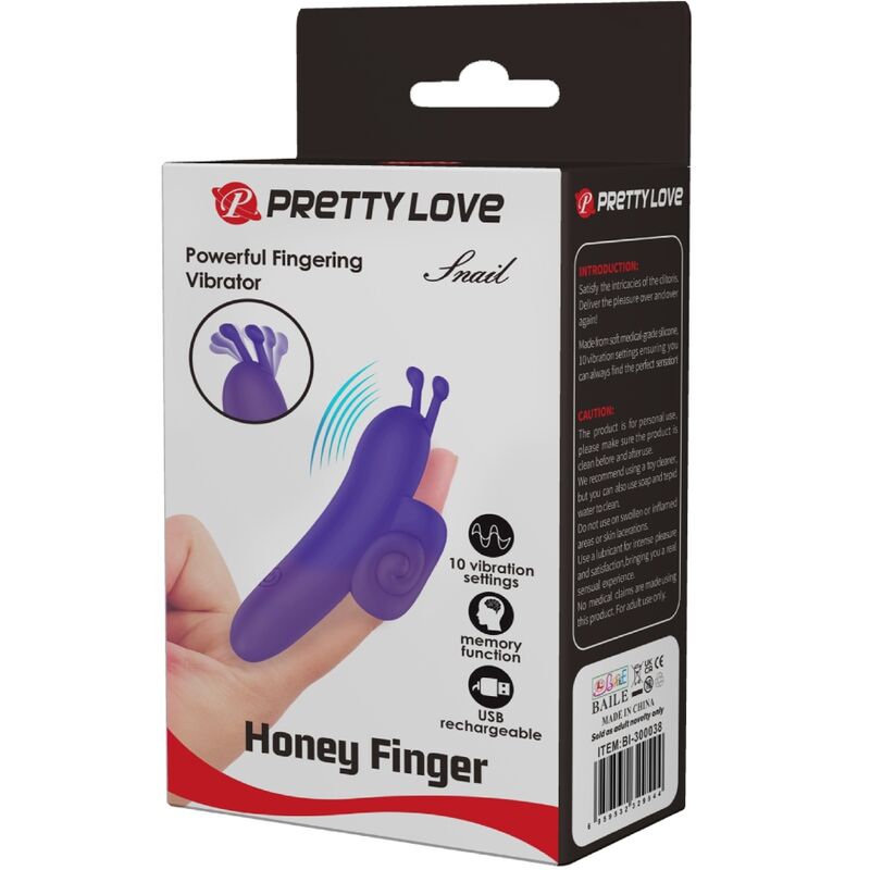 Pretty Love - Snail Leistungsstarker Lila Fingerstimulator