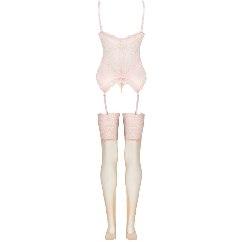 Strümpfe Fashion Persinne Peach Set Korset + Höschen + Strümpfe