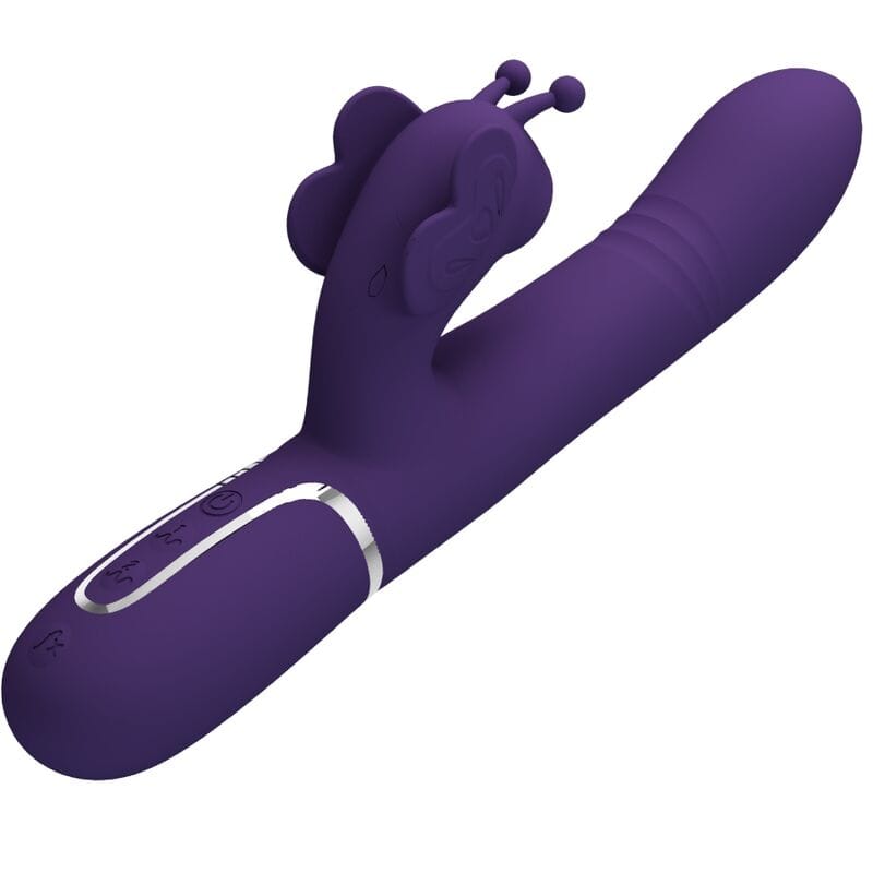 Pretty Love - Multifunktions-Kaninchenvibrator 4 in 1 Schmetterling Lila