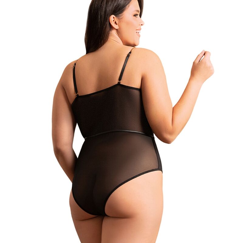 Subblime - Schwarzer Body mit Ketten-Hosentrgern L/XL