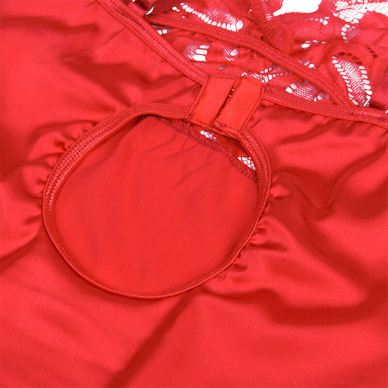 Subblime - Satin-Babydoll mit Spitze Rot S/M