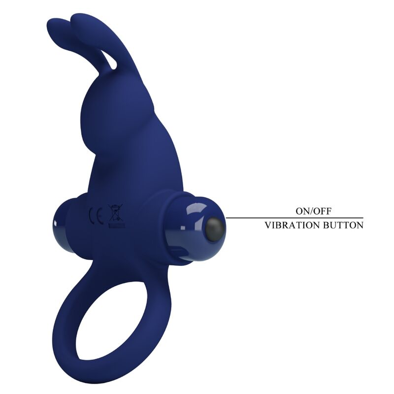 Pretty Love - Jiro Kaninchenring mit Vibration Blau