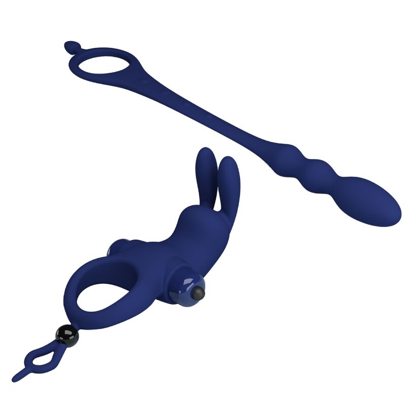 Pretty Love - Ayad Rabbit Vibratorring mit Stecker Blau