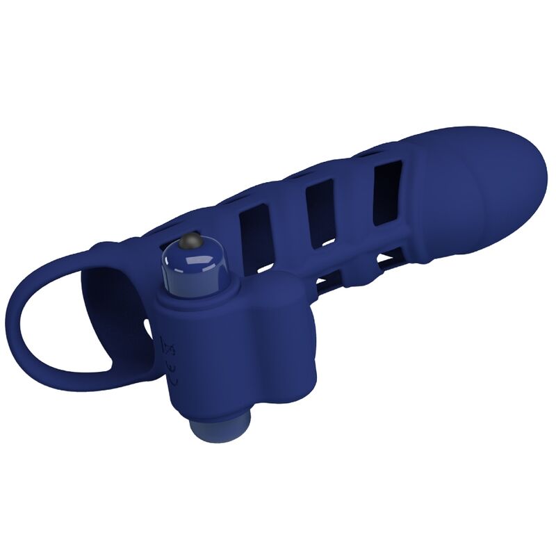 Pretty Love - Altaf Vibratorring mit Silikonhülle Blau