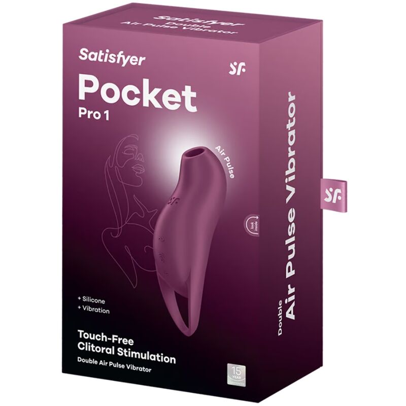 Satisfyer - Pocket Pro 1 Klitoris-Stimulator Granat