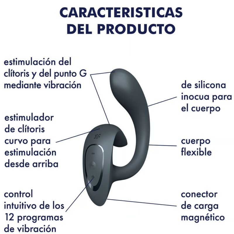 Satisfyer - g for Goddess 1 Rabbit Vibrator Dunkelgrau