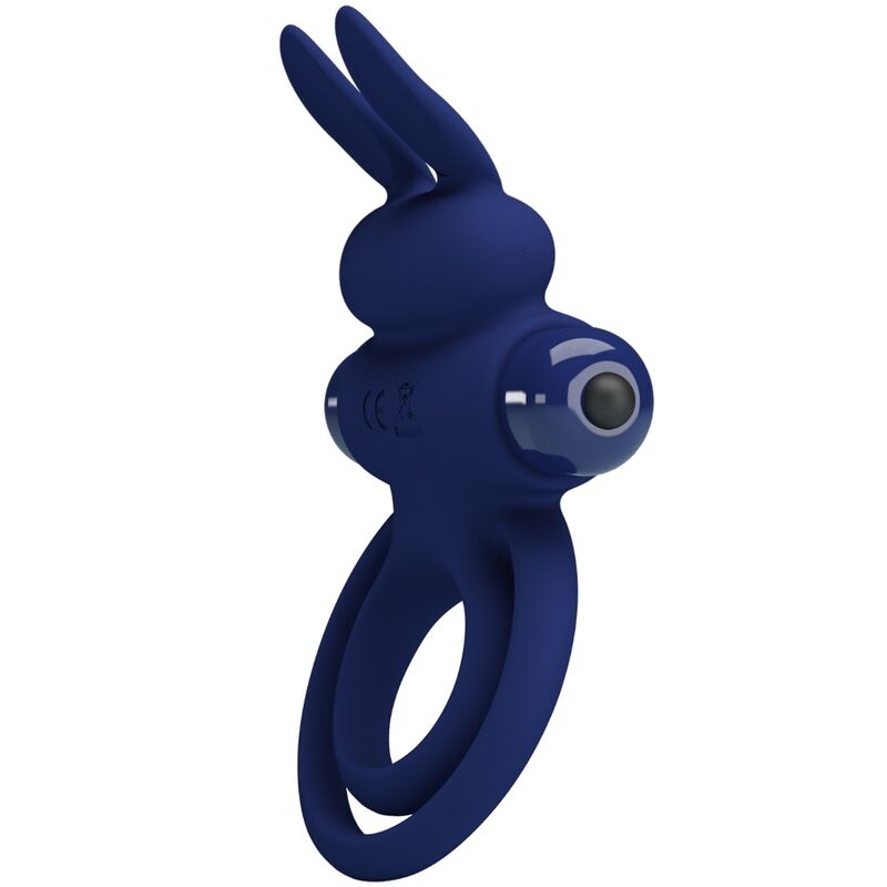 Pretty Love - Darey Doppelter Vibrationsring Kaninchen Blau