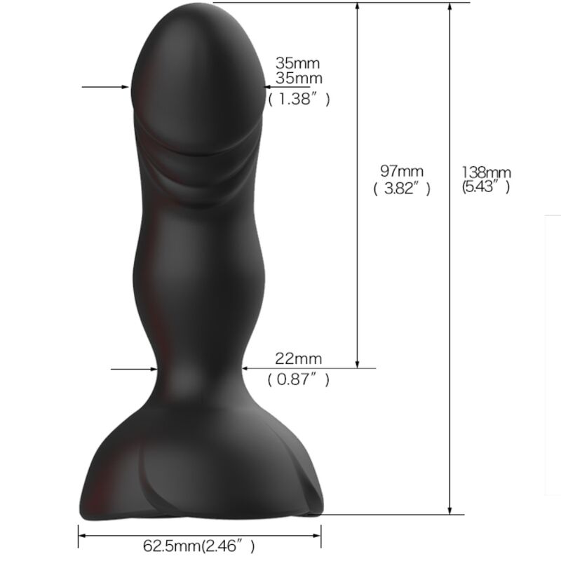 Armony - Extreme A Bloom Rose Vibrator & Analstecker Fernbedienung Schwarz