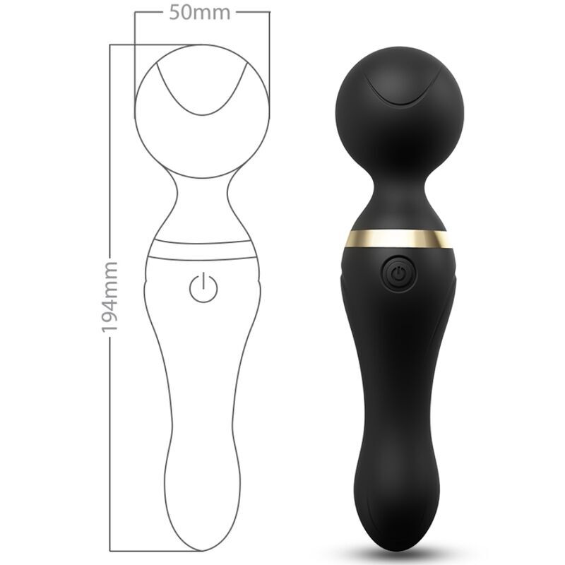 Armony - Freeza Massager & Vibrator Super Flexibler Kopf Schwarz