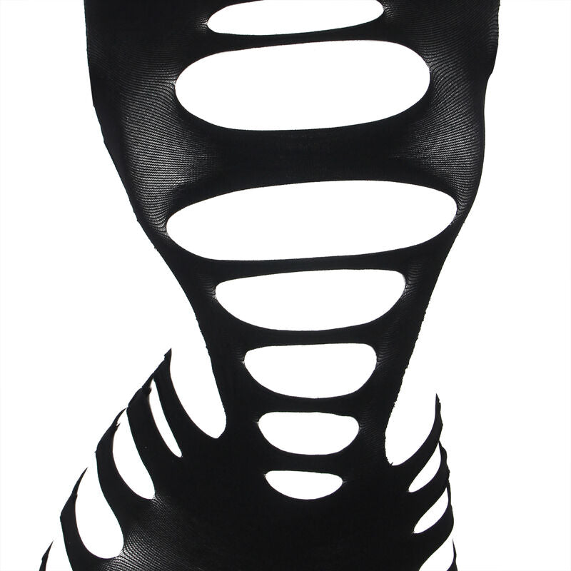 Subblime - 952266 Langrmeliger Elastischer Netz-Kleid Schwarz Eine Grösse